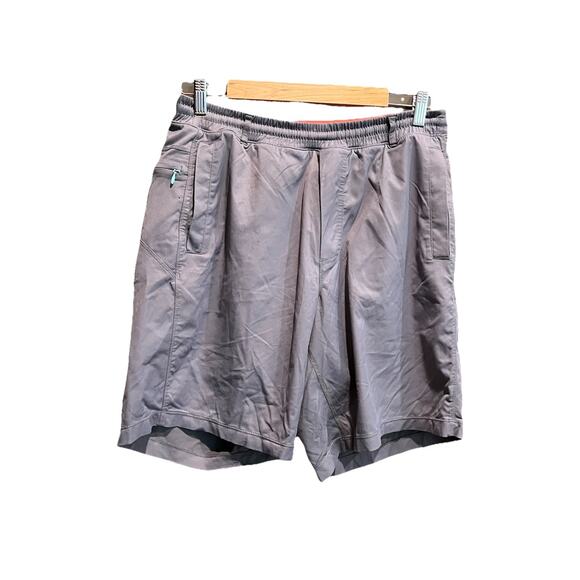 Birddogs Gray Men's Activewear Lined Shorts Size Large Long Pockets - Picture 1 of 4